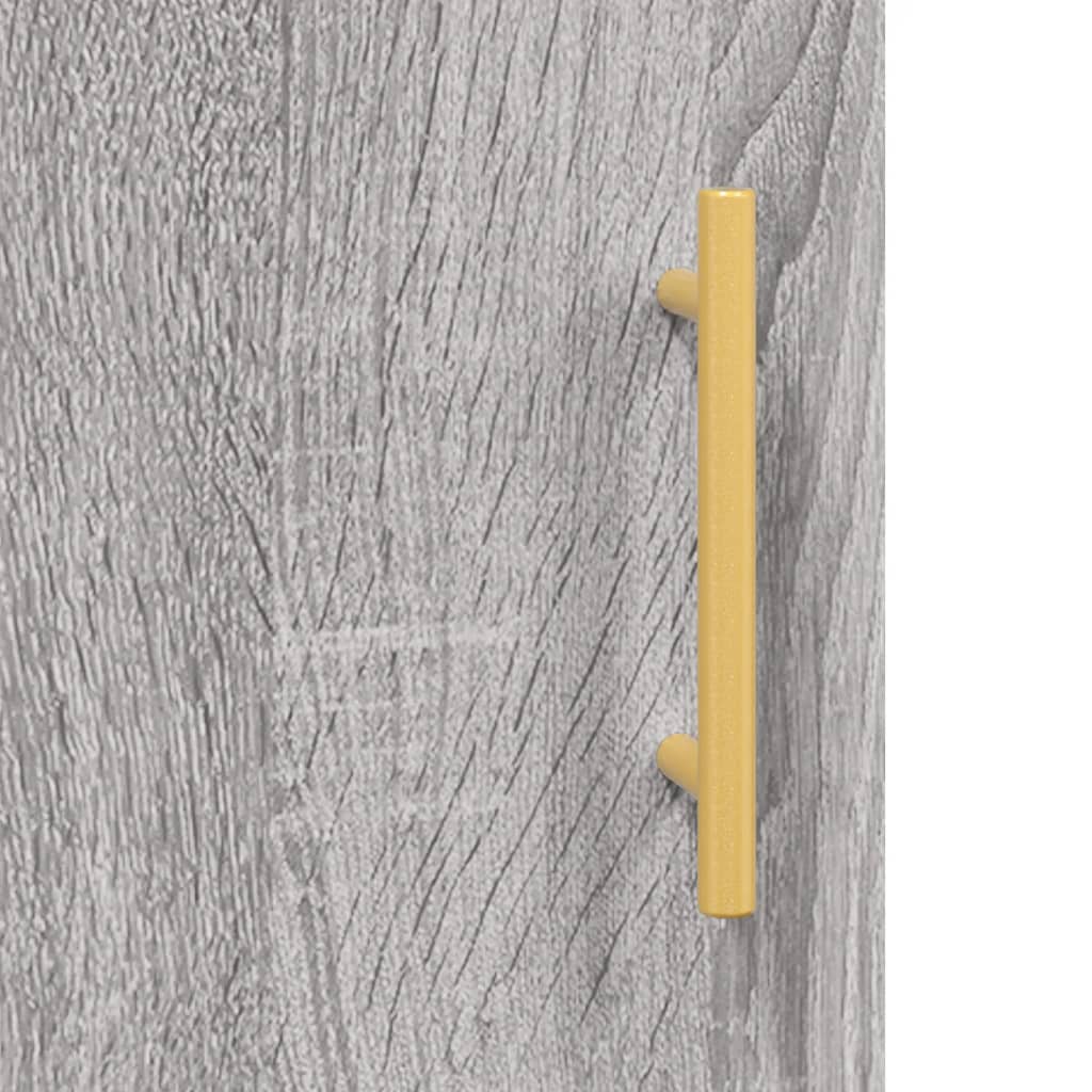 skænk 69,5x34x90 cm konstrueret træ grå sonoma-eg