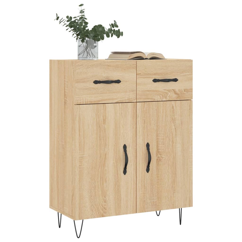 skænk 69,5x34x90 cm konstrueret træ sonoma-eg