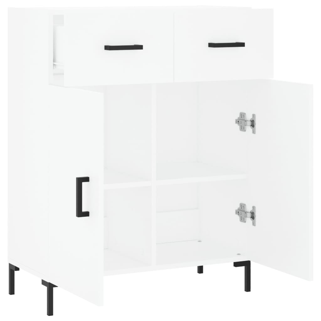 skænk 69,5x34x90 cm konstrueret træ hvid