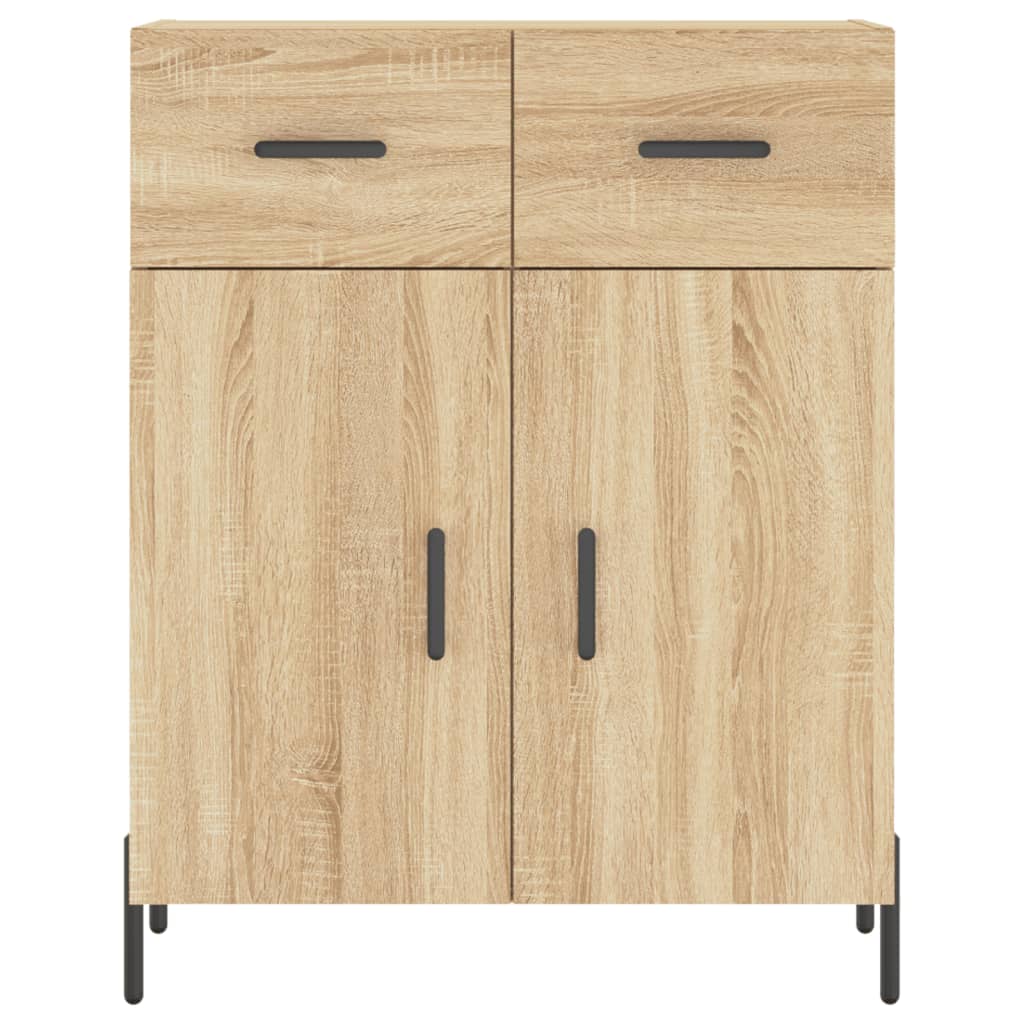 skænk 69,5x34x90 cm konstrueret træ sonoma-eg