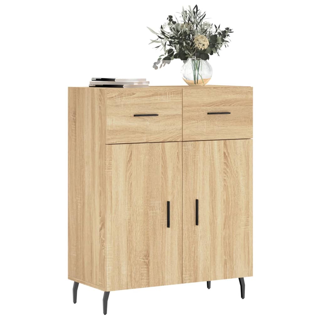 skænk 69,5x34x90 cm konstrueret træ sonoma-eg