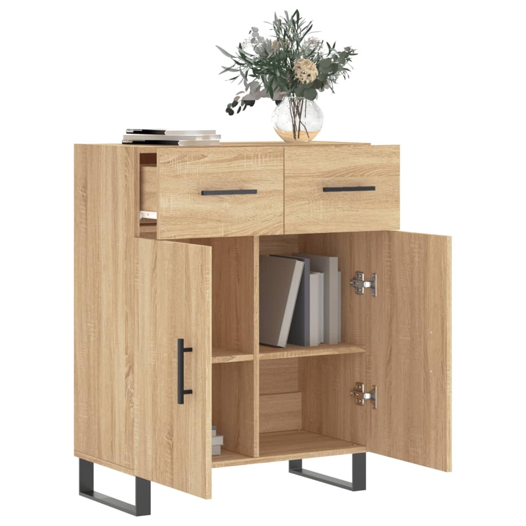 skænk 69,5x34x90 cm konstrueret træ sonoma-eg