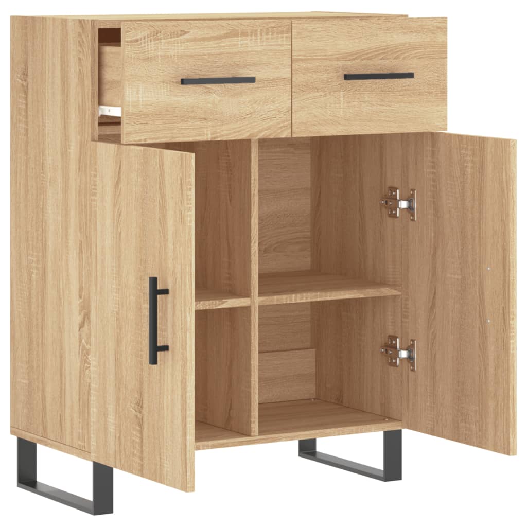 skænk 69,5x34x90 cm konstrueret træ sonoma-eg