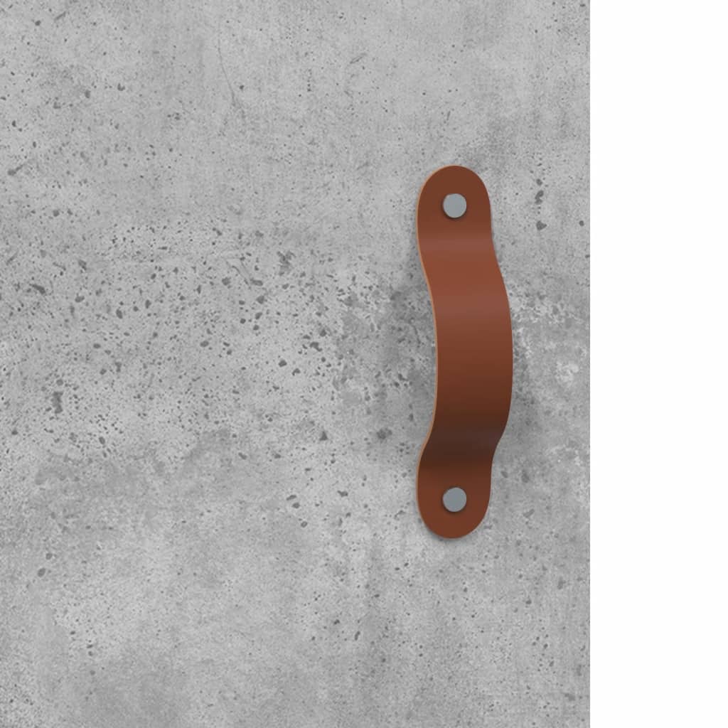 væghængt skab 69,5x34x90 cm konstrueret træ betongrå