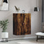 væghængt skab 69,5x34x90 cm konstrueret træ røget sonoma-eg