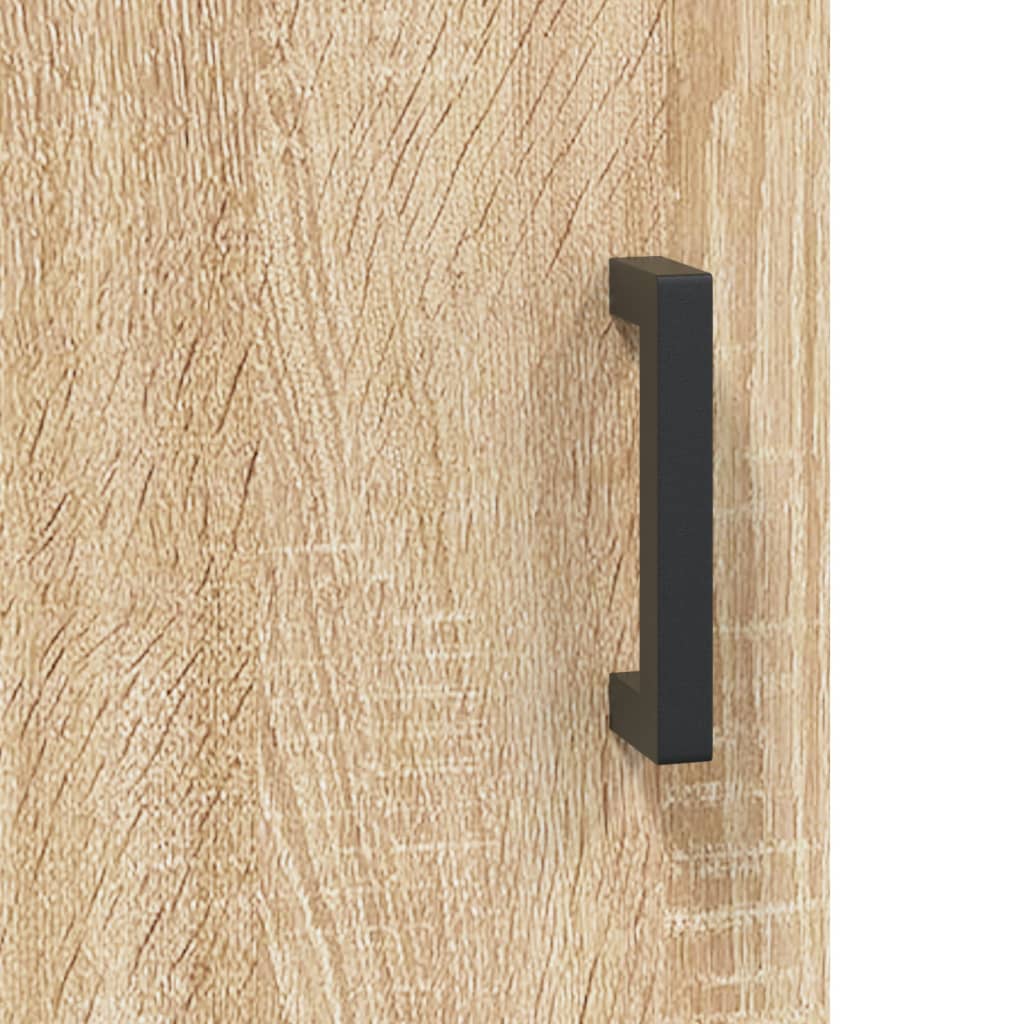 væghængt skab 69,5x34x90 cm konstrueret træ sonoma-eg