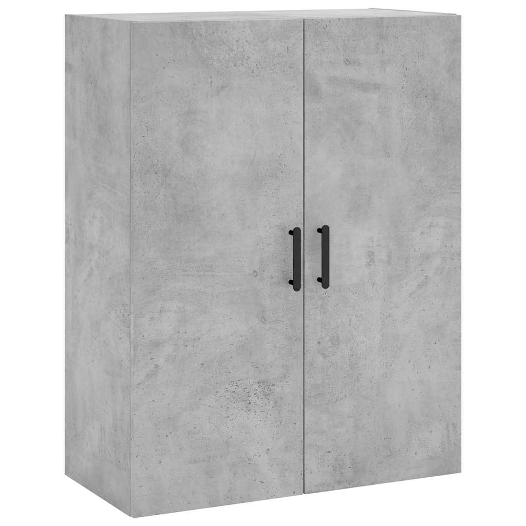 væghængt skab 69,5x34x90 cm konstrueret træ betongrå