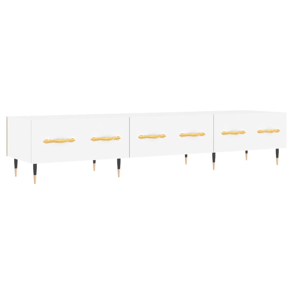 tv-bord 150x36x30 cm konstrueret træ hvid