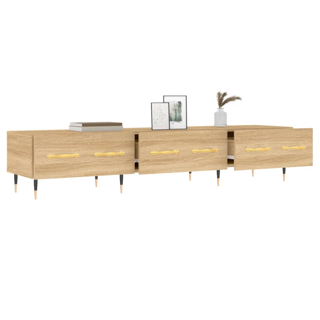 tv-bord 150x36x30 cm konstrueret træ sonoma-eg