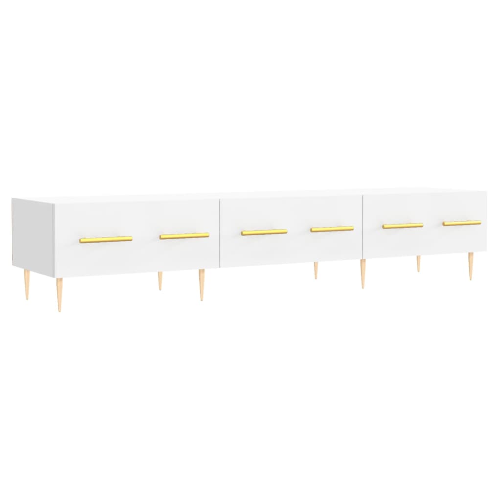 tv-bord 150x36x30 cm konstrueret træ hvid