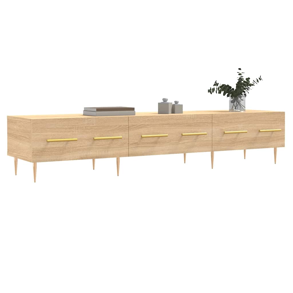 tv-bord 150x36x30 cm konstrueret træ sonoma-eg