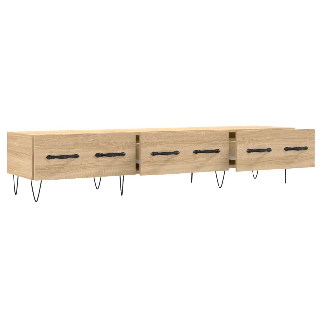 tv-bord 150x36x30 cm konstrueret træ sonoma-eg