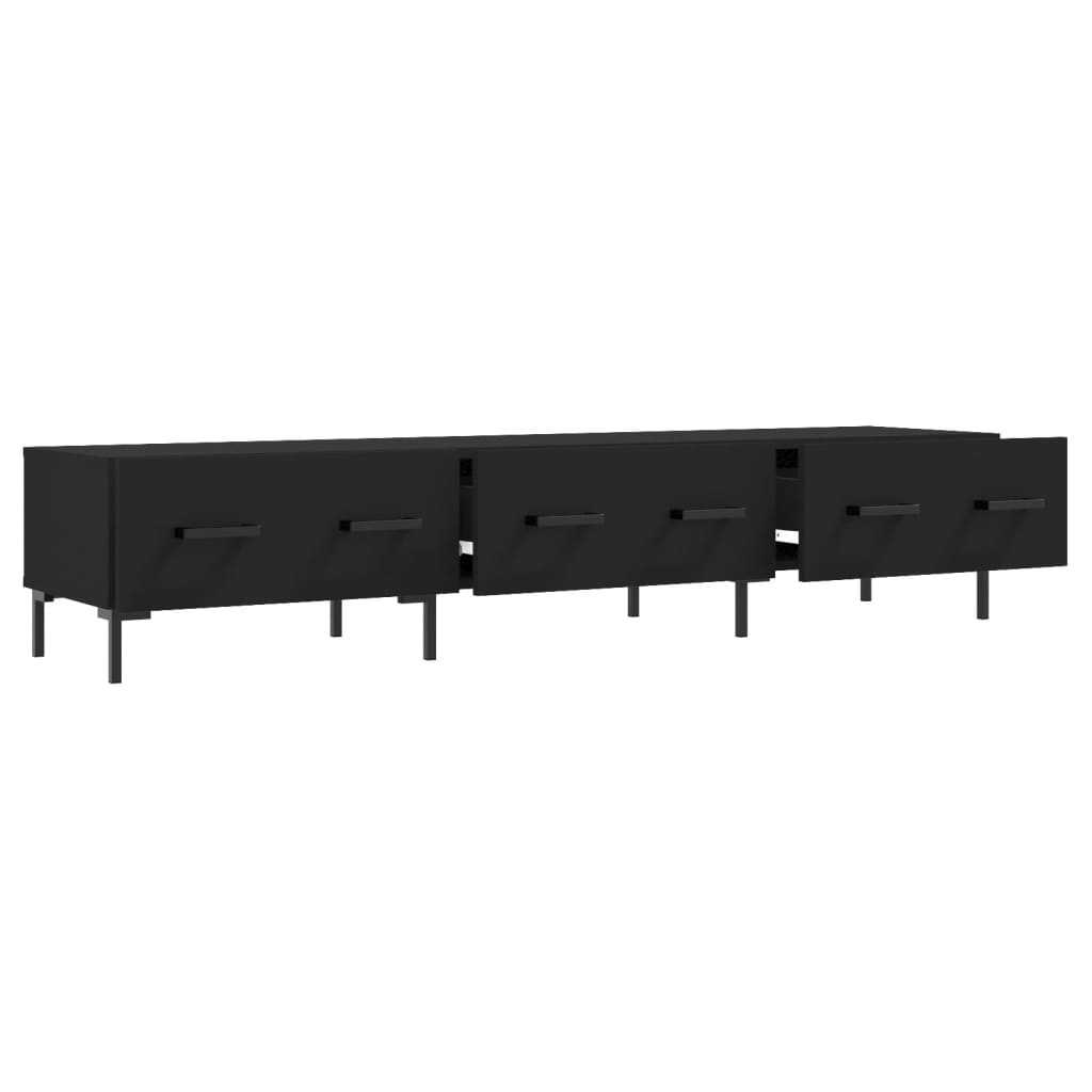 tv-bord 150x36x30 cm konstrueret træ sort