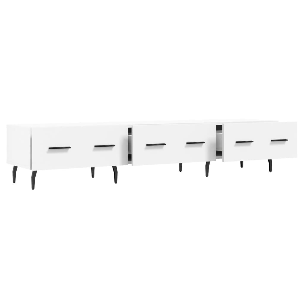 tv-bord 150x36x30 cm konstrueret træ hvid