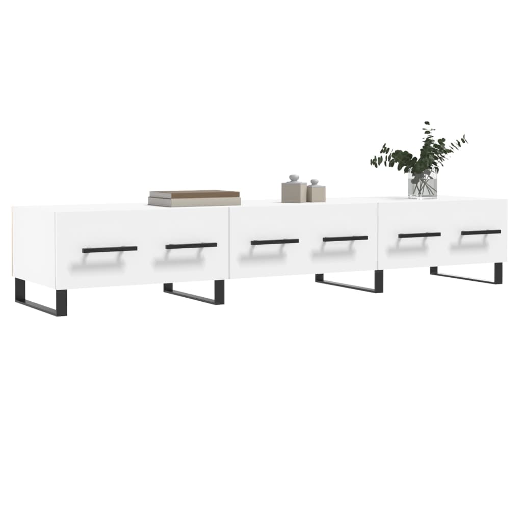 tv-bord 150x36x30 cm konstrueret træ hvid