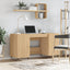 skrivebord 140x50x75 cm konstrueret træ sonoma-eg