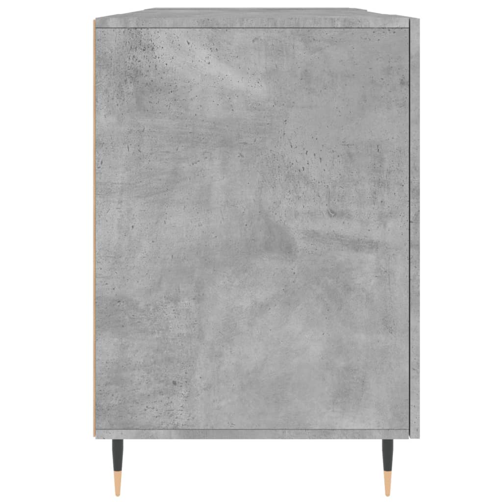 skrivebord 140x50x75 cm konstrueret træ betongrå