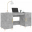 skrivebord 140x50x75 cm konstrueret træ betongrå
