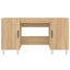 skrivebord 140x50x75 cm konstrueret træ sonoma-eg