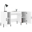 skrivebord 140x50x75 cm konstrueret træ hvid