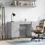 skrivebord 140x50x75 cm konstrueret træ betongrå