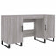 skrivebord 140x50x75 cm konstrueret træ grå sonoma-eg
