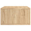 væghængte sengeborde 2 stk. 35x35x20 cm sonoma-eg