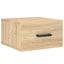 væghængte sengeborde 2 stk. 35x35x20 cm sonoma-eg