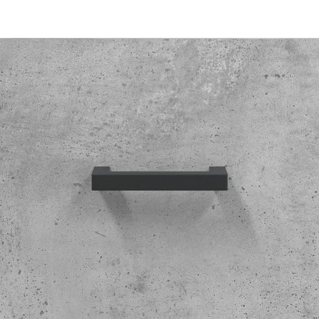 væghængte sengeborde 2 stk. 35x35x20 cm betongrå