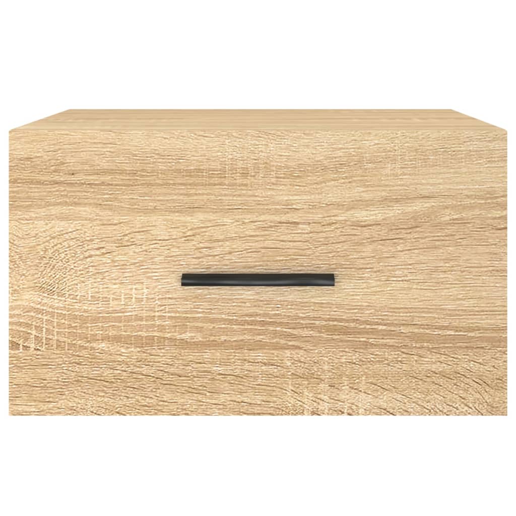 væghængt sengebord 35x35x20 cm sonoma-eg