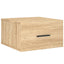 væghængte sengeborde 2 stk. 35x35x20 cm sonoma-eg