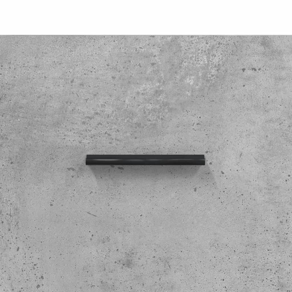 væghængt sengebord 35x35x20 cm betongrå