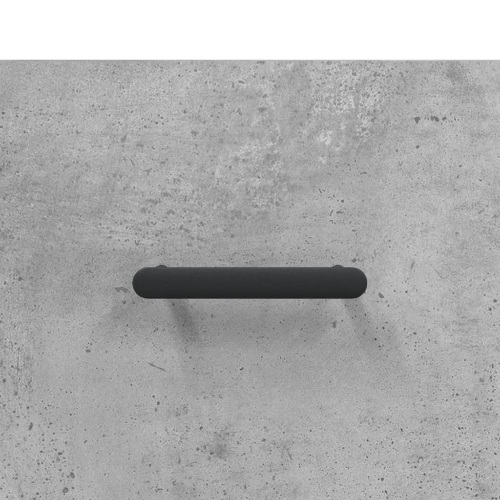 væghængte sengeborde 2 stk. 35x35x20 cm betongrå