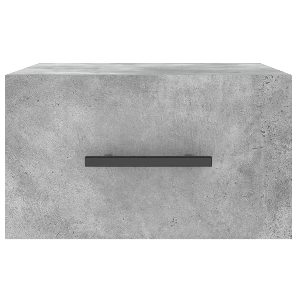 væghængt sengebord 35x35x20 cm betongrå