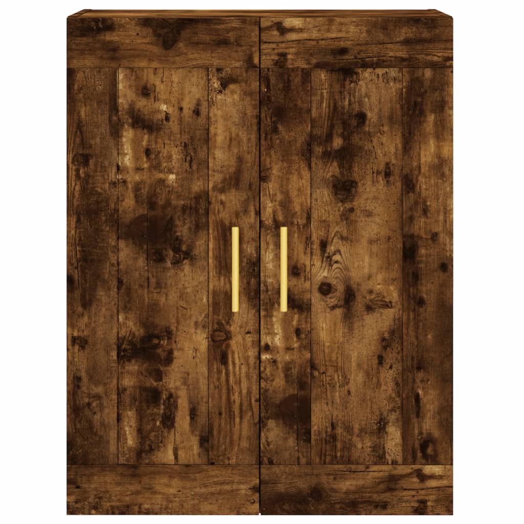 vægskab 69,5x34x90 cm konstrueret træ røget sonoma-eg