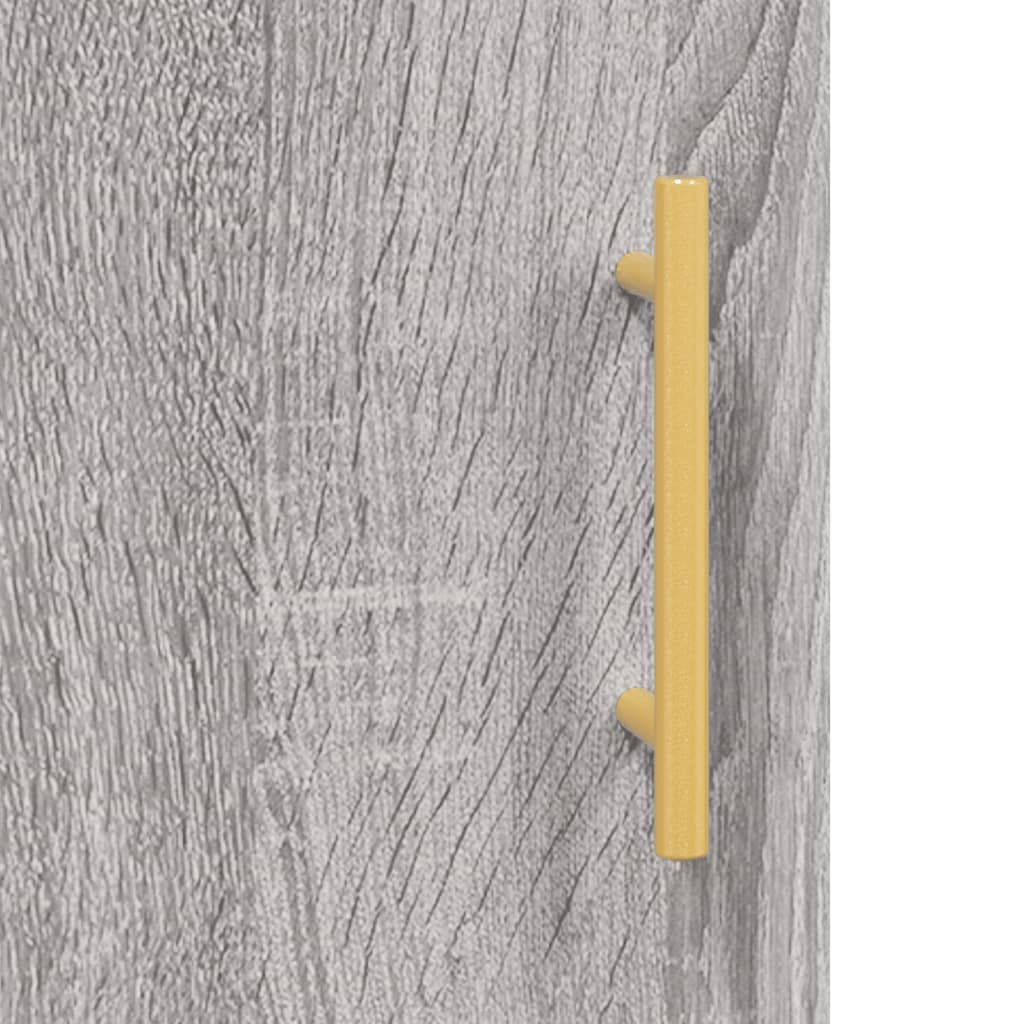 vægskab 69,5x34x90 cm konstrueret træ grå sonoma-eg