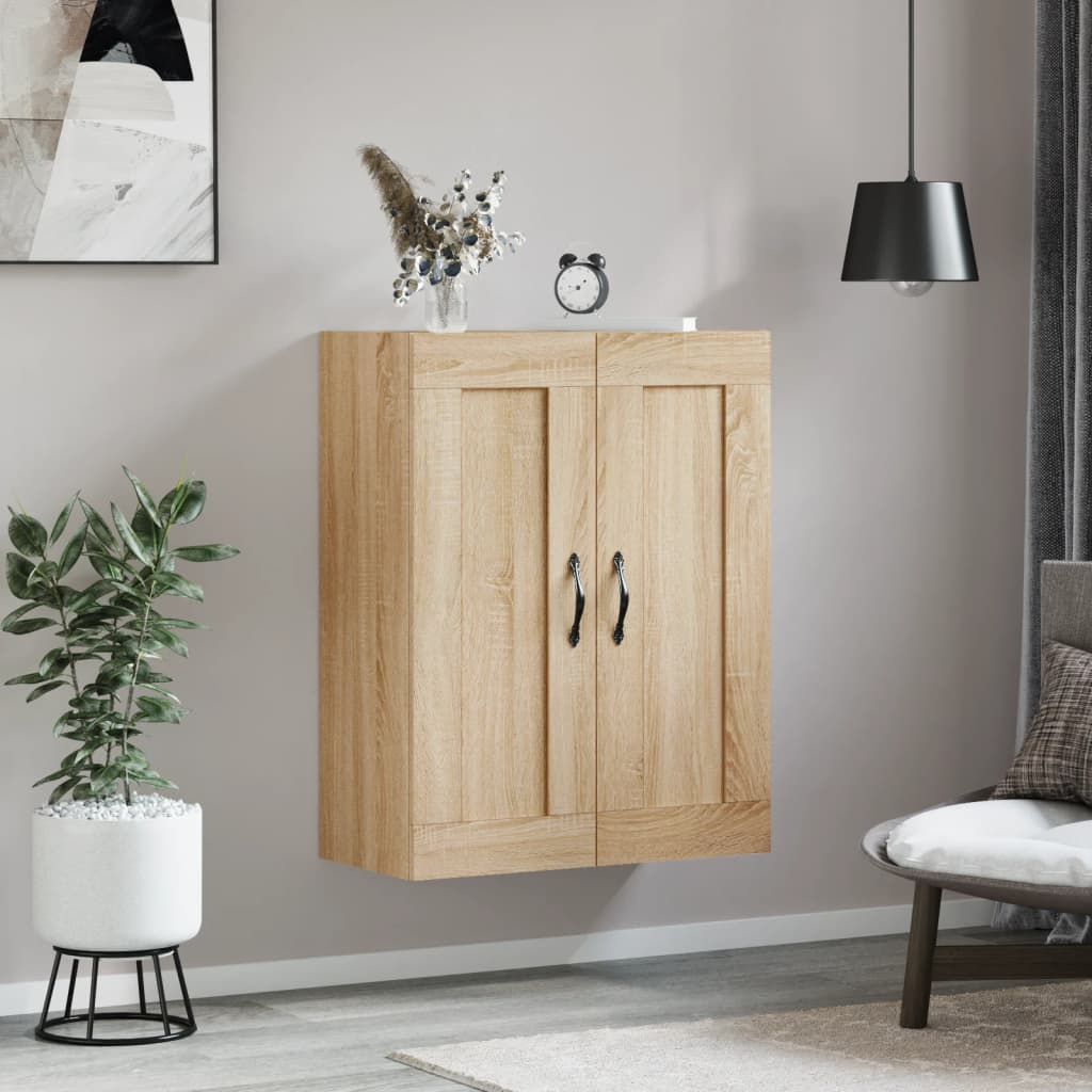 vægskab 69,5x34x90 cm konstrueret træ sonoma-eg