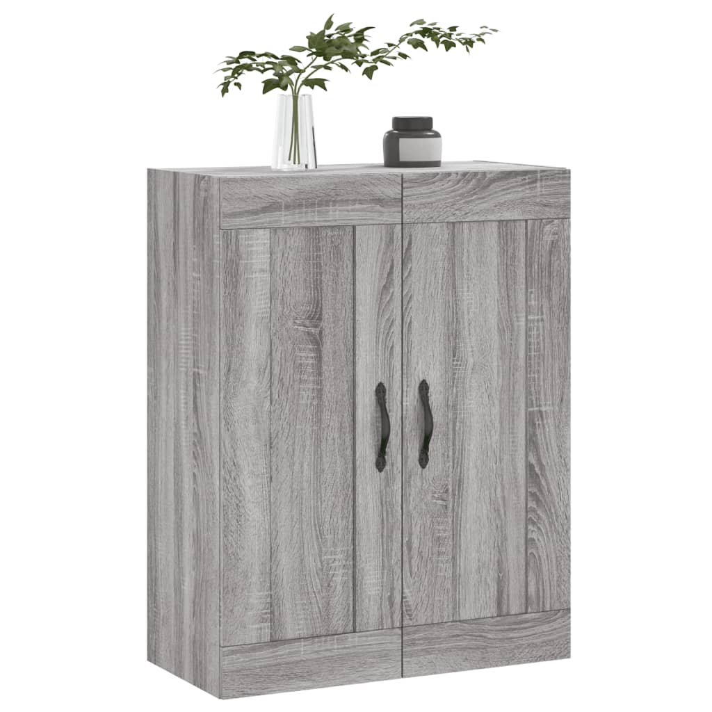 vægskab 69,5x34x90 cm konstrueret træ grå sonoma-eg