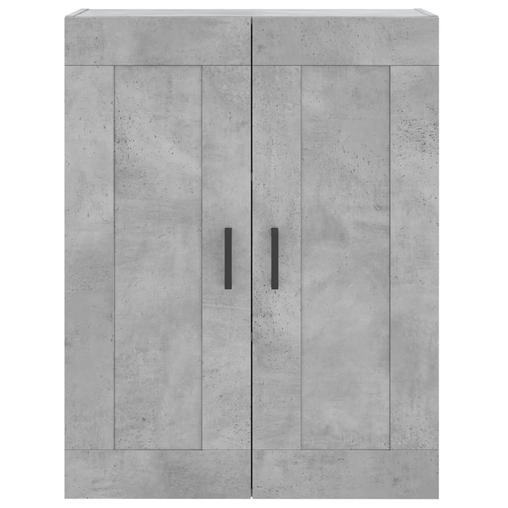 vægskab 69,5x34x90 cm konstrueret træ betongrå