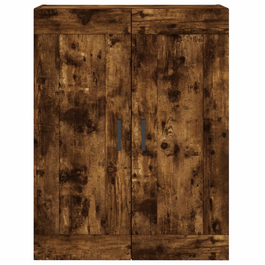 vægskab 69,5x34x90 cm konstrueret træ røget sonoma-eg