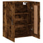 vægskab 69,5x34x90 cm konstrueret træ røget sonoma-eg