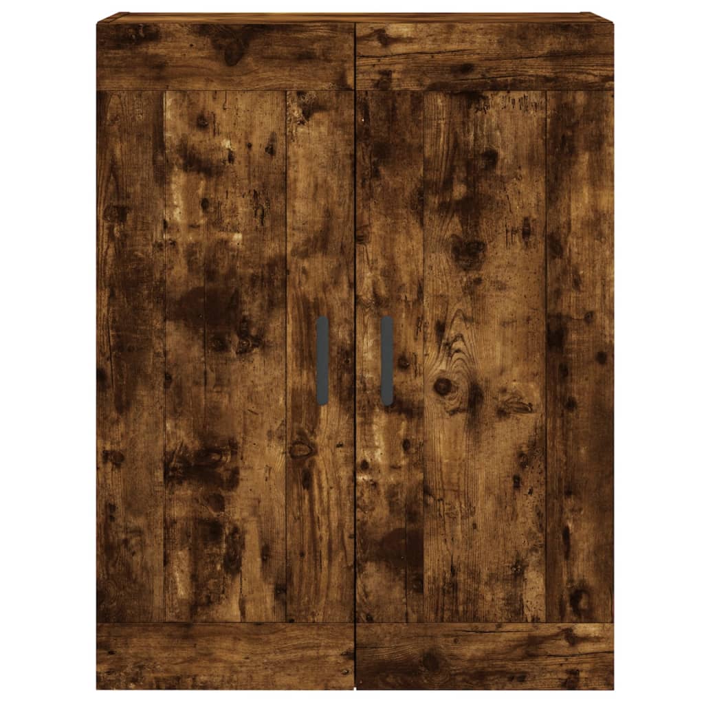 vægskab 69,5x34x90 cm konstrueret træ røget sonoma-eg