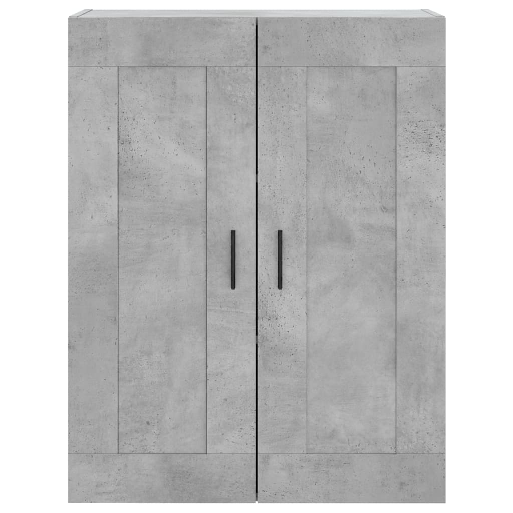 vægskab 69,5x34x90 cm konstrueret træ betongrå