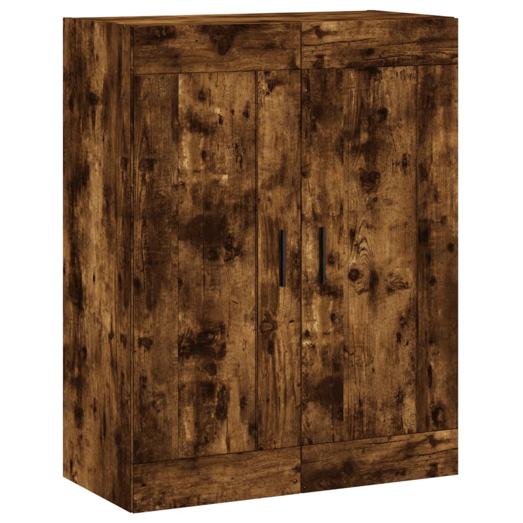 vægskab 69,5x34x90 cm konstrueret træ røget sonoma-eg