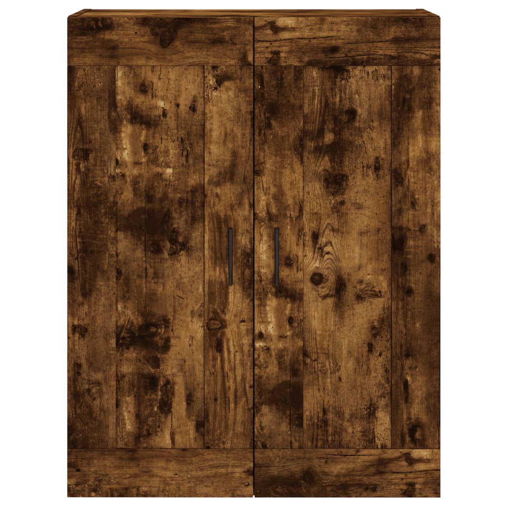 vægskab 69,5x34x90 cm konstrueret træ røget sonoma-eg