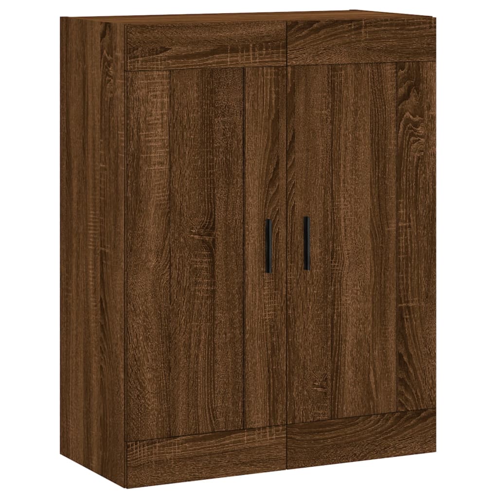 vægskab 69,5x34x90 cm konstrueret træ brun egetræsfarve