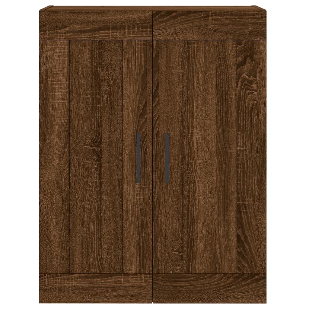vægskab 69,5x34x90 cm konstrueret træ brun egetræsfarve