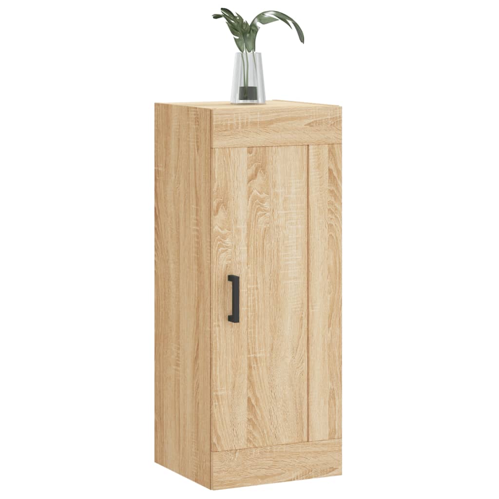 vægskab 34,5x34x90 cm konstrueret træ sonoma-eg