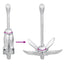 foldbart anker 1,5 kg formbart jern sølvfarvet