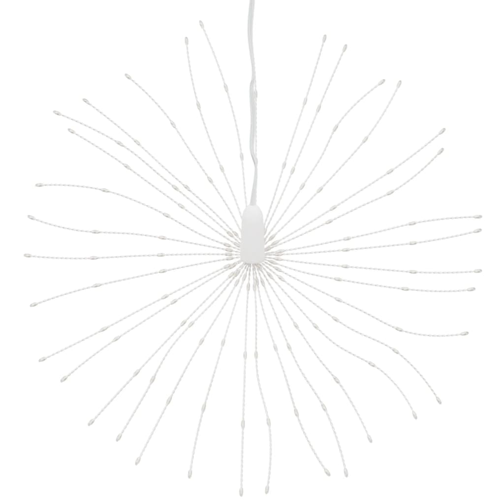 lysende starburst-dekoration 8 stk. 140 LED'er 17 cm varm hvid